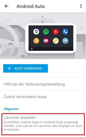 Anleitung Android Auto Launcher Setting
