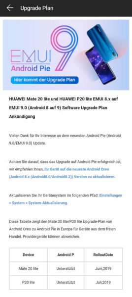 Fur android wann huawei lite kommt 9 p20 ngentot